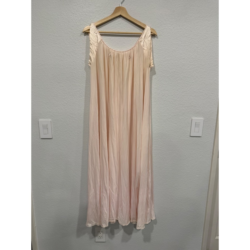 Vintage Claire Sandra Lucie Ann Pink Nightgown Beverly Hills Large Petite
